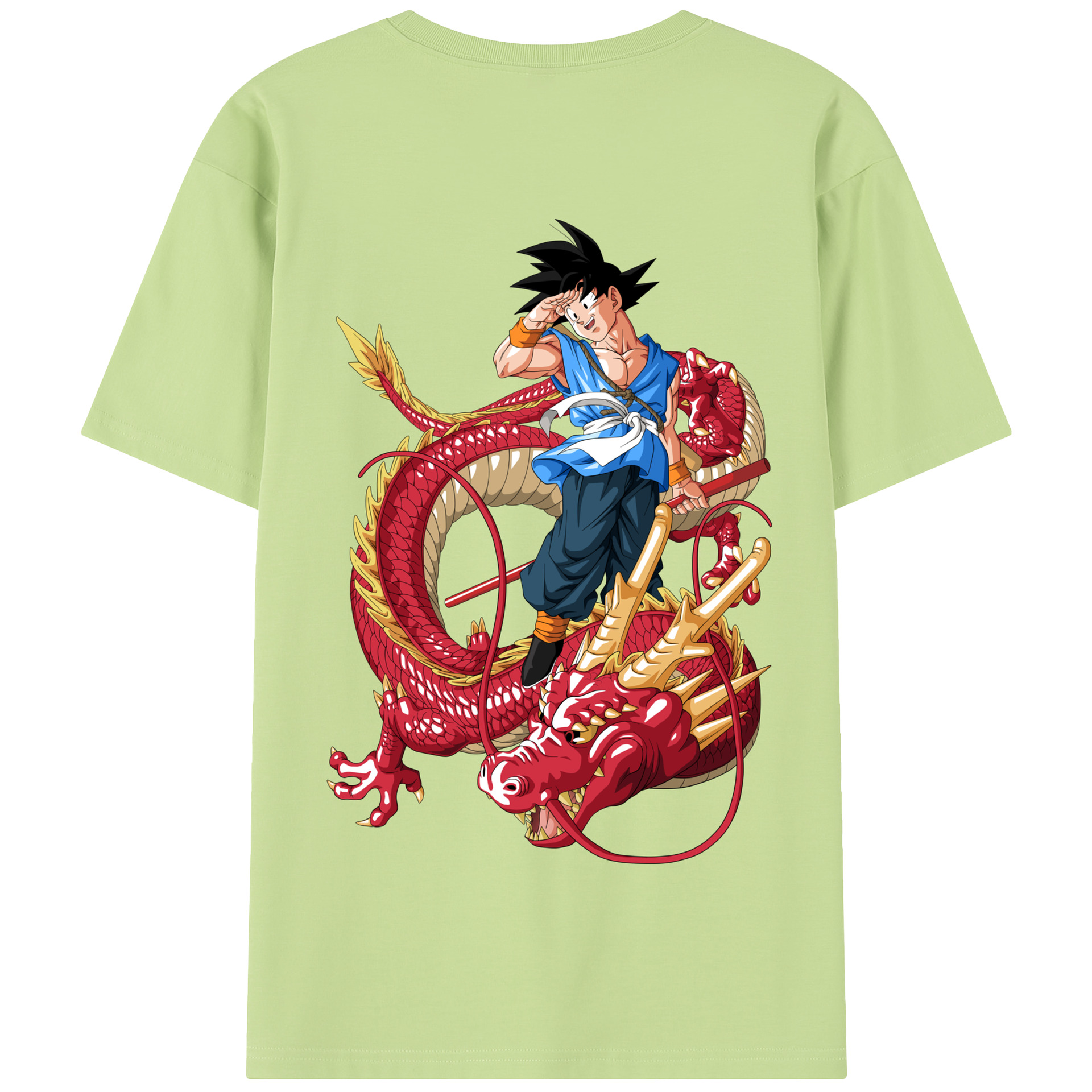 （画像用） ドラゴンボール 孫悟空（そん ごくう）Son Goku カカロット DRAGON BALL Kakarotto 綿100％半袖Tシャツ（背面プリント）
